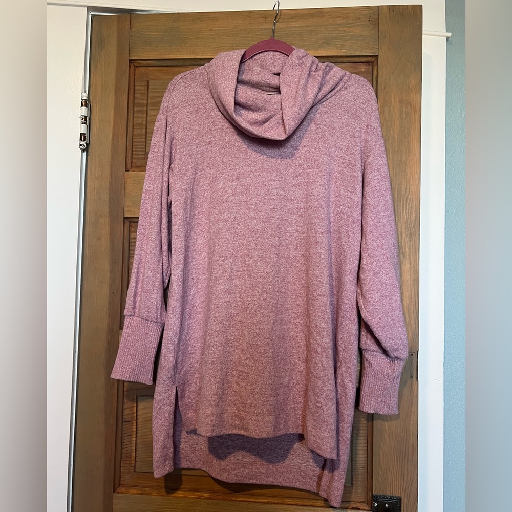Maeve Cozy Pink Cowl Neck Sweater Tunic